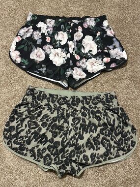 Victoria Sport Active Shorts Bundle - Set of 2 Dolphin Hem Brief-Lined Shorts